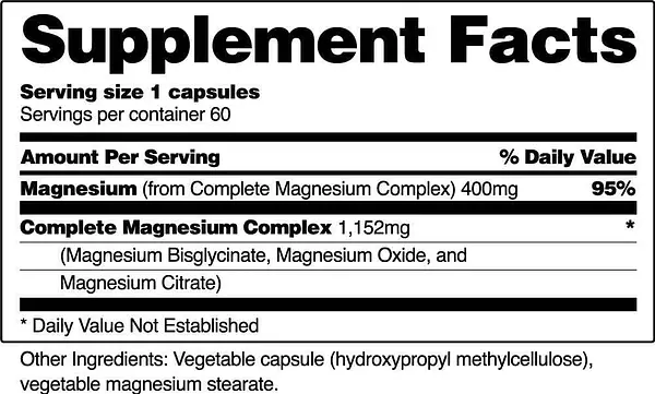 Salud y Equipamiento Médico - Complejo De Magnesio 60cap Snap 2