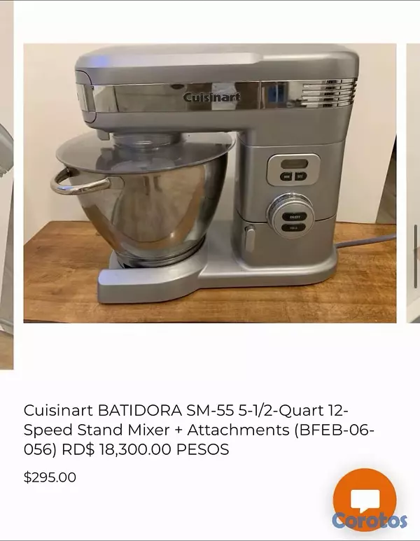 electrodomesticos - batidora cuisinart sm-55 5.5 cuartos 12 velocidade