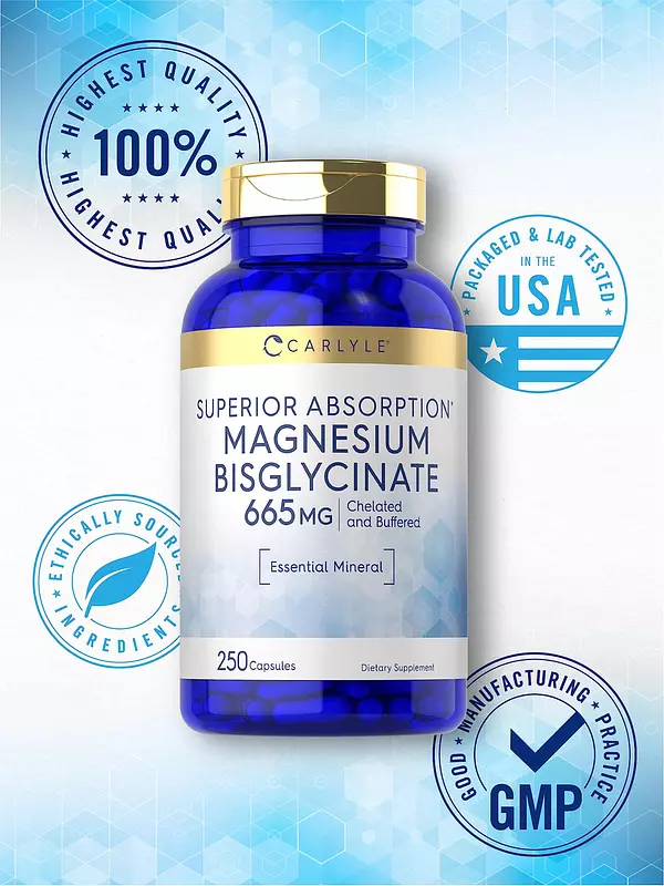 Salud y Equipamiento Médico - Bisglicinato De Magnesio 665 Mg - 250 Capsulas 5