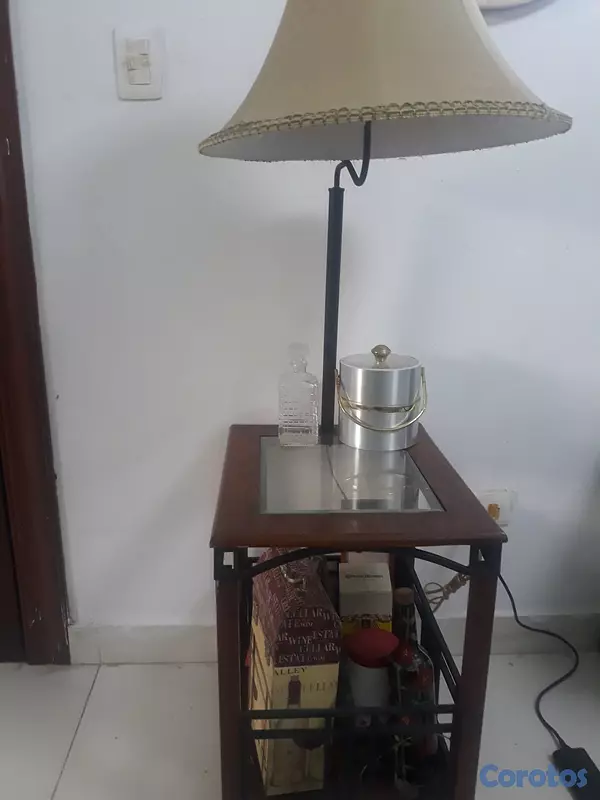 muebles y colchones - Vendo mesa multiuso: lampara, bar... 2
