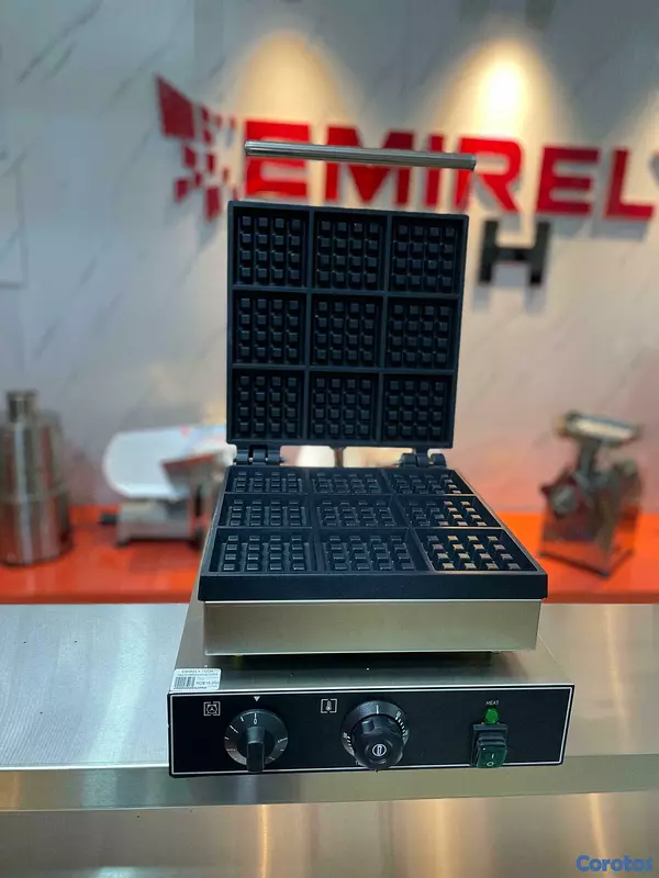 equipos profesionales - wafflera tostadora de waffles gofres 9 unidades 2
