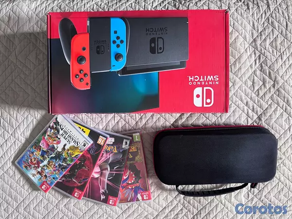 consolas y videojuegos - NINTENDO SWITCH + ACCESROIOS + 4 JUEGOS 5