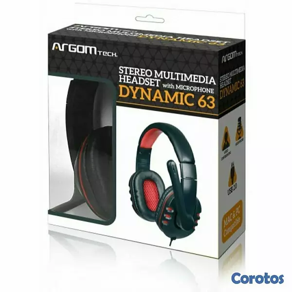 camaras y audio - AUDÍFONO USB CON MICROFONO ESPECIAL PARA ETUDIANTES  ARGOM DYNAMIC 63, ESTÉREO 3