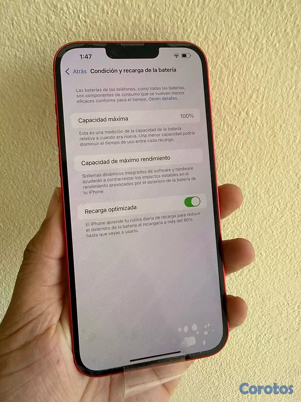 celulares y tabletas - disponible iPhone 14 plus 128 GB batería 100% factory color Rojo 2 unidad 23,500 6
