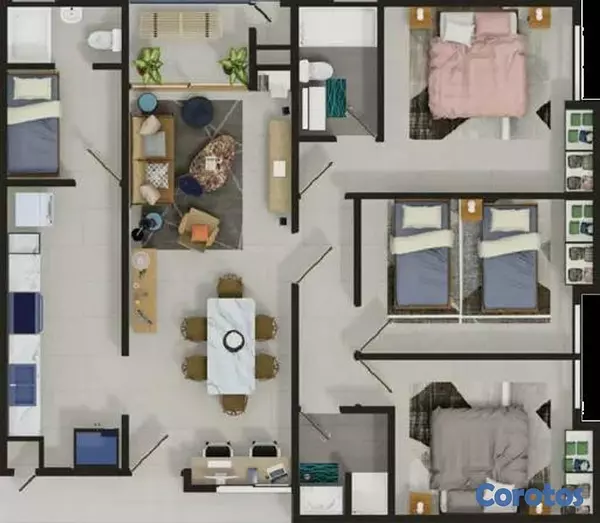 apartamentos - Torres de apartamentos con plaza comercial en la A 4