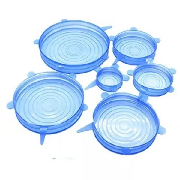 cocina - Tapas de silicona elásticas 6 piezas Cubierta de alimentos, varios tamaños 1