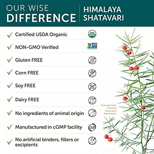 Salud y Equipamiento Médico - Shatavari Organico 1300 Mg Sin Gluten Himalaya 60 Cap 3