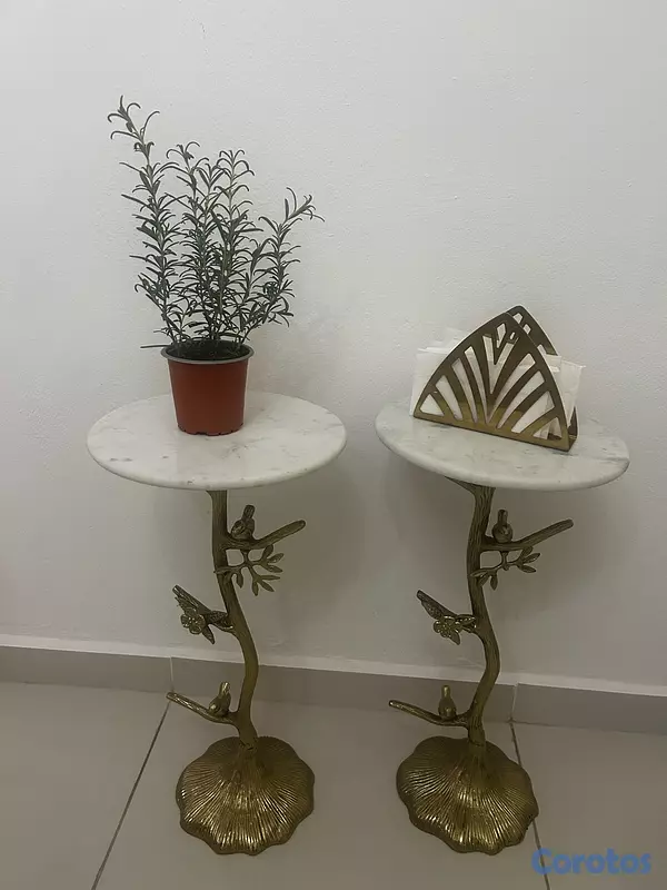 decoración y accesorios - mesitas auxiliar de mármol  4