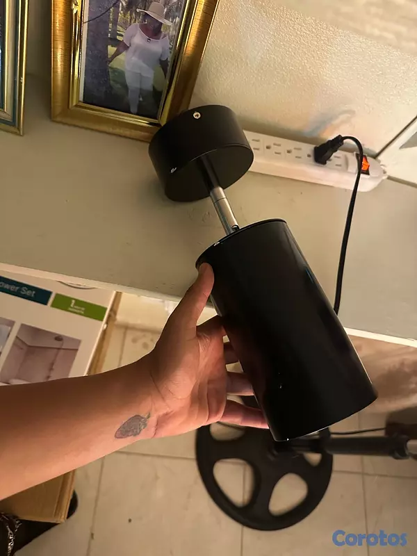electrodomesticos - lámpara para exteriors en aluminum 65 w color negro  2