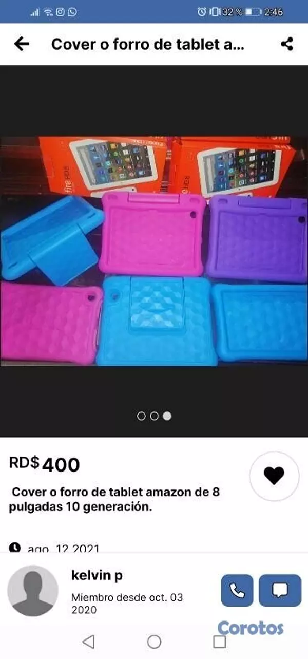 celulares y tabletas - Cover o forro de tablet amazon de 10, 8 y 7 pulgadas 2