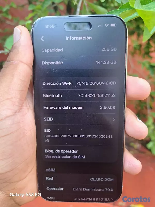 celulares y tabletas - Venta de dispositivo Iphone 15 Pro de 256 GB facto 7