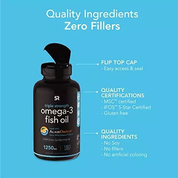 Salud y Equipamiento Médico - Aceite De Pescado Omega-3  Salvaje De Alaska 4