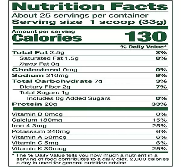Salud y Equipamiento Médico - Proteina Y Verduras 20g Vegana 2