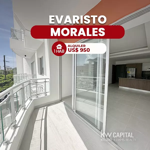 apartamentos - Se alquila apartamento en Evaristo Morales con linea blanca 6