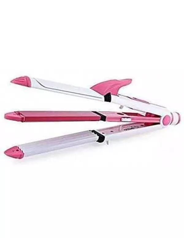 salud y belleza - Plancha Rizadora Y Alaciadora Nova 2 En 1 Pinza Rizador Enruladora 2