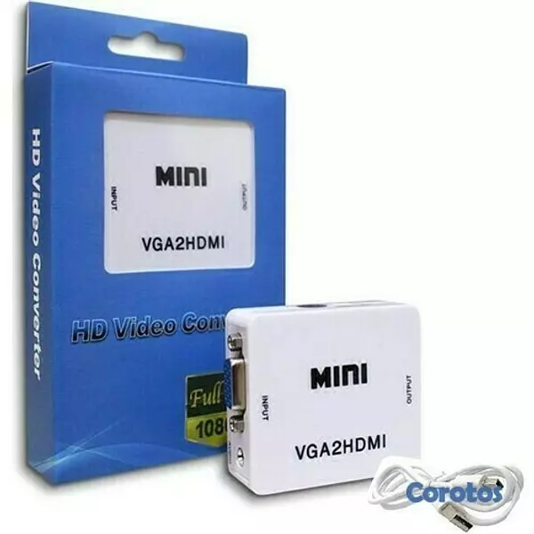 otros electronicos - Convertidor adaptador de VGA a HDMI 5