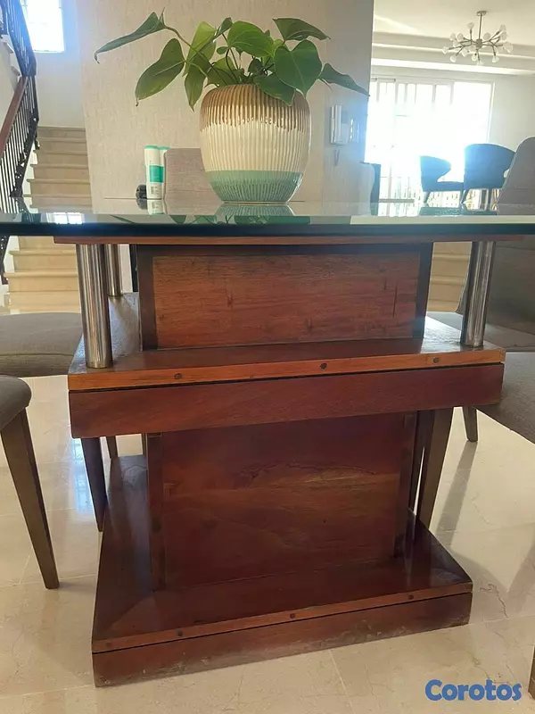muebles y colchones - Comedor de 6-8 sillas, en base en caoba 2
