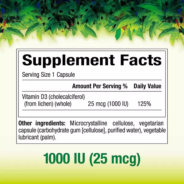 Salud y Equipamiento Médico - Vitamina D3 25mcg Natural Factor 2