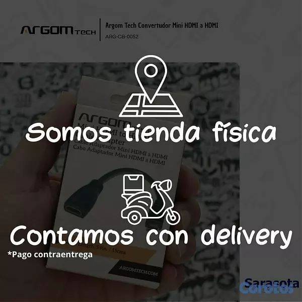 accesorios para electronica - Argom Tech Adaptador Mini HDMI a HDMI ARG-CB-0052 3