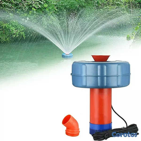 equipos profesionales - Aireador Estanque Peces Aire Libre Bomba Eléctrica Fuente Flotante piscicultura 3