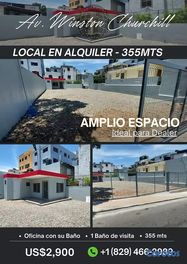 oficinas y locales comerciales - Alquilo Amplio local para dealer 355 mts excelente ubicación 6