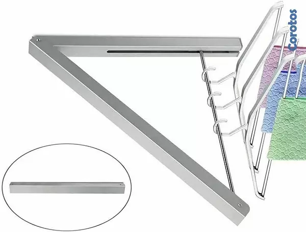 decoración y accesorios - TENDEDERO PERCHERO RETRACTIL IDEAL PARA ROPA  3