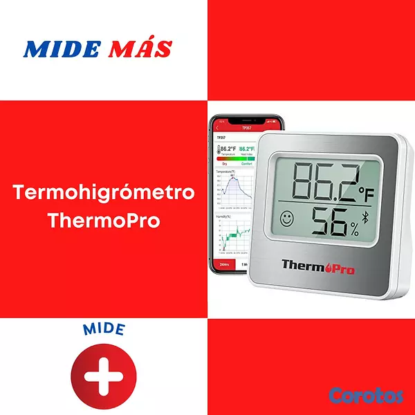 Salud y Equipamiento Médico - Termómetro e Higrómetro(Termohigrómetro) con Bluetooth, ThermoPro 2