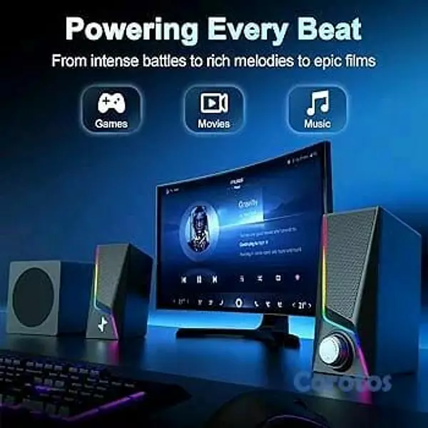 camaras y audio - 🔈 Nylavee Altavoces PC 2.1 con Subwoofer, 60W Potencia, Bluetooth 5.4, USB 🎧 6
