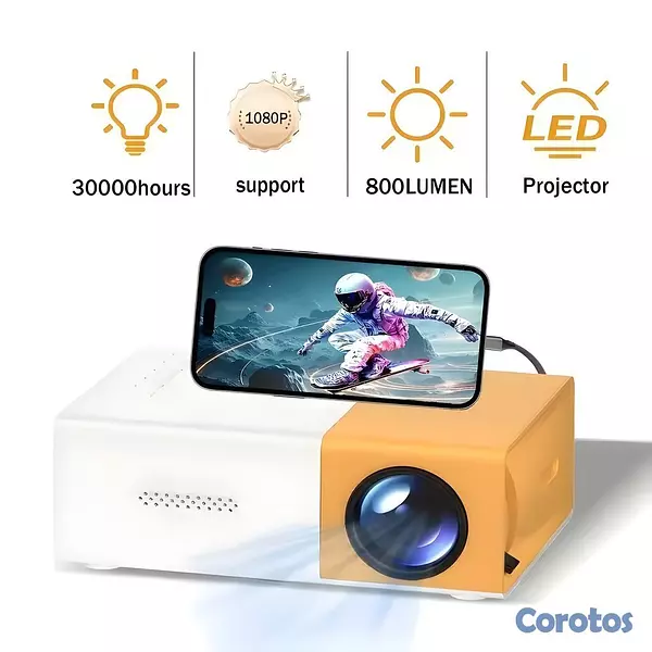 otros electronicos - ✅ Mini Proyector LED Portátil USB HDMI y AV – Idea 1