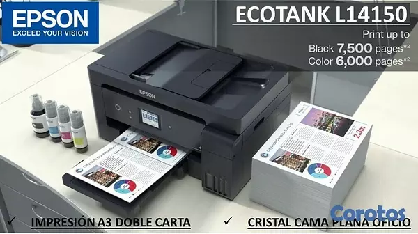 impresoras y scanners - MULTIFUNCIONAL EPSON IMPRESION 11X17 PULGADAS CON BOTELLA DE TINTA DE FABRICA 2