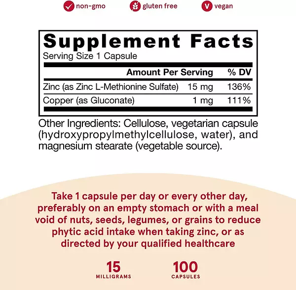 Salud y Equipamiento Médico - Zinc 100 Cap Jarrow Formulas - Unidad 3