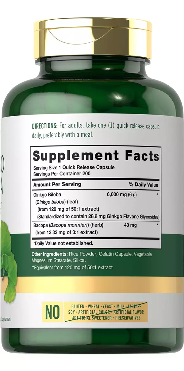 Salud y Equipamiento Médico - Ginkgo Biloba Pildoras | 6000 Mg 3