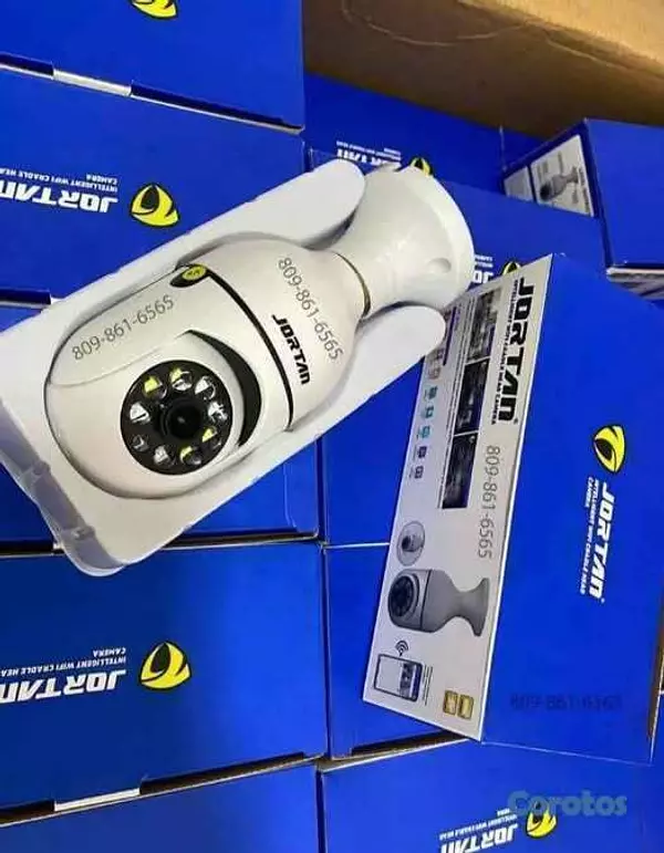 camaras y audio - Cámara WIFI tipo bombillo, FHD 1080P - JORTAN 