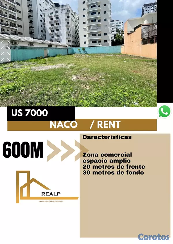 solares y terrenos - Solar comercial en Alquiler  1