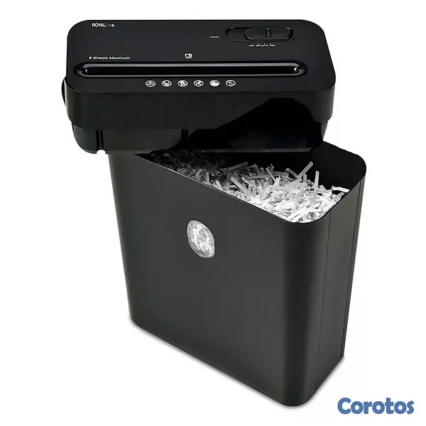 impresoras y scanners - TRITURADORA DE PAPEL ROYAL, 8 HOJAS CORTE TRANSVERSAL, TRITURA GRAPAS Y TARJETAS 3