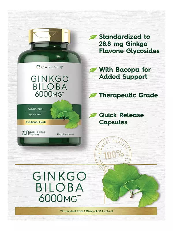 Salud y Equipamiento Médico - Ginkgo Biloba Pildoras | 6000 Mg 4