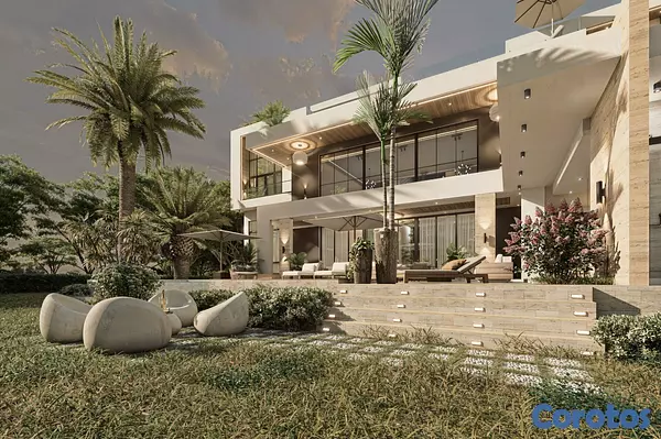 casas vacacionales y villas - Villa de Lujo en Cap Cana Con vista al mar y Punta 20