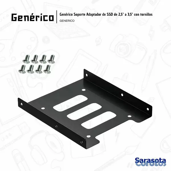 accesorios para electronica - Genérico Adaptador HDD a SSD PC 2.5 a 3.5 Rack 2