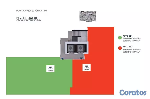 apartamentos - En Venta Apartamentos en Evaristo Morales de 2 y 3 habitaciones 4