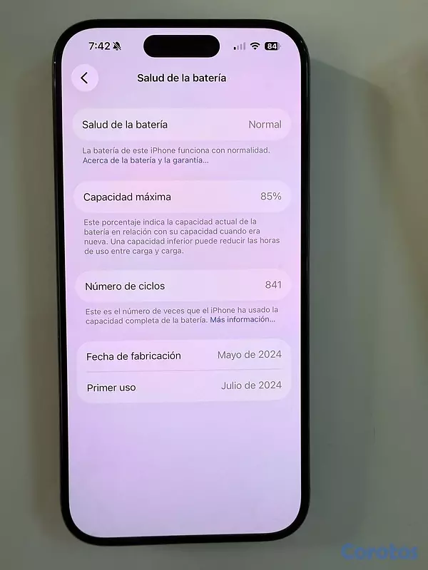 celulares y tabletas - IPHONE 15 PRO PERFECTO ESTADO 3