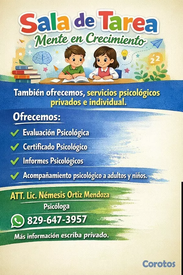 servicios profesionales - Soy psicóloga clínica, trabajo con niños con TDAH y dificultades y evaluación ps 3