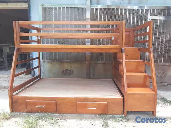 muebles - Venta de camarotes en madera con escalera  2