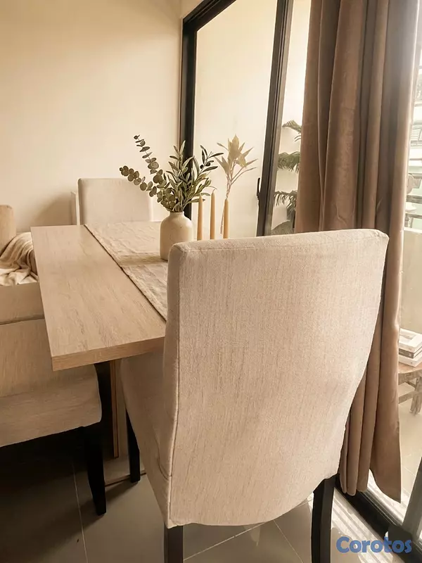 muebles y colchones - comedor moderno de 6 sillas  2