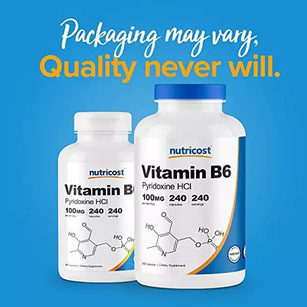 Salud y Equipamiento Médico - Vitamina B6 (piridoxina Hcl) 100 Mg, -nutricost  240 Capsula 3