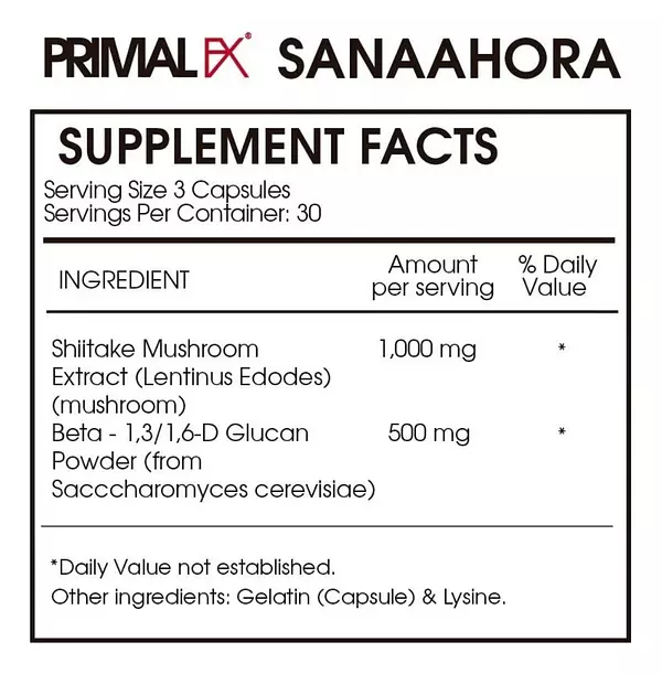 Salud y Equipamiento Médico - Shiitake 90cap 1500 Mg Primalfx 2