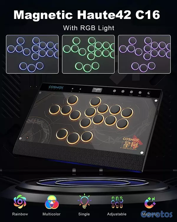 consolas y videojuegos - Cosmox Hautepad C16 - Control Arcade| PC, PS4/PS5, Switch 6