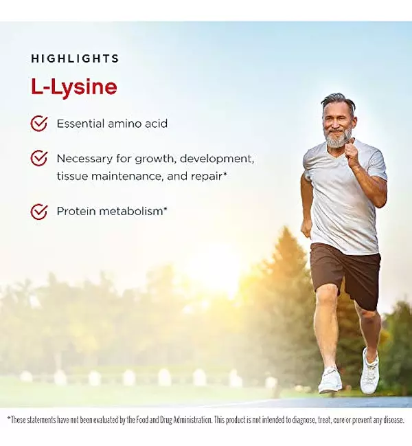 Salud y Equipamiento Médico - Suplemento Dietario L-lisina 500mg 100 Capsulas Jarrow 5