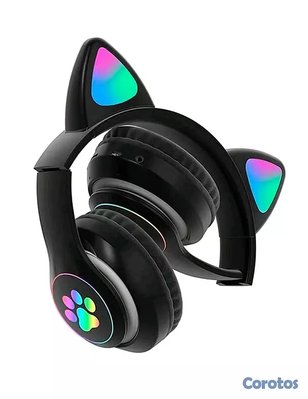 camaras y audio - 🎧🐱 Audífonos Bluetooth con diseño de gato (LED) 2