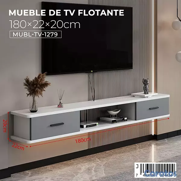 muebles y colchones - Mueble flotante para TV  2