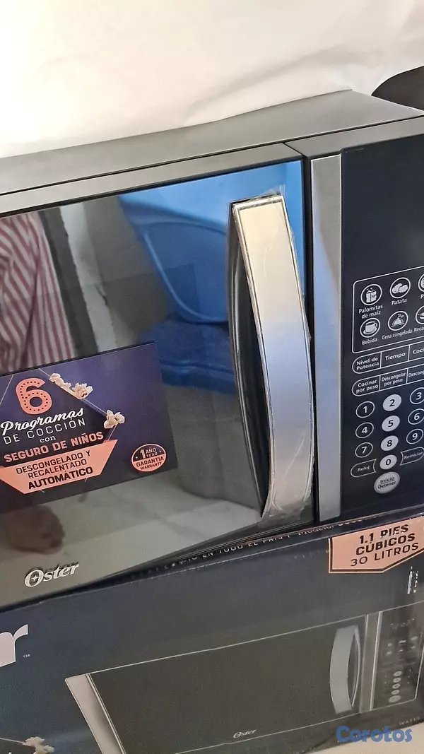 cocina - Microondas nuevo de caja color  negro  marca  oste 2